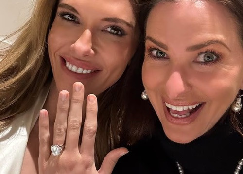 Bettina Anderson shows off an 8 carat diamond ring after her engagement news