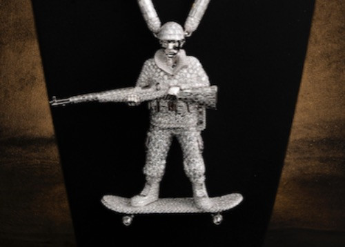 A Jewellers Unveil Custom White Gold Chain For Asake