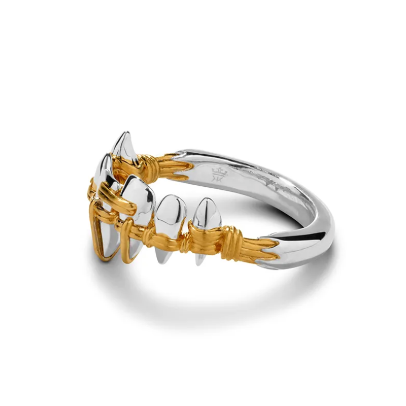 Brace yourself – Polished White Rodium & Gold