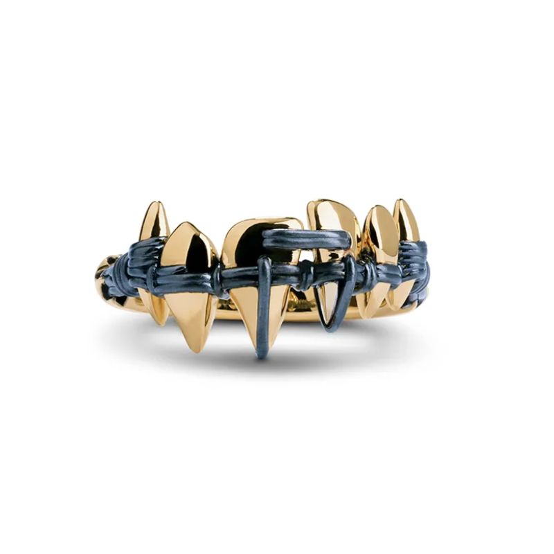 Brace yourself – Polished Gold & Brushed Black Rhodium