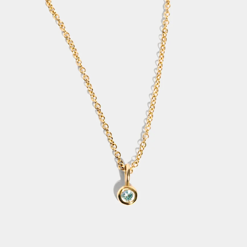 Aquamarine March birthstone necklace