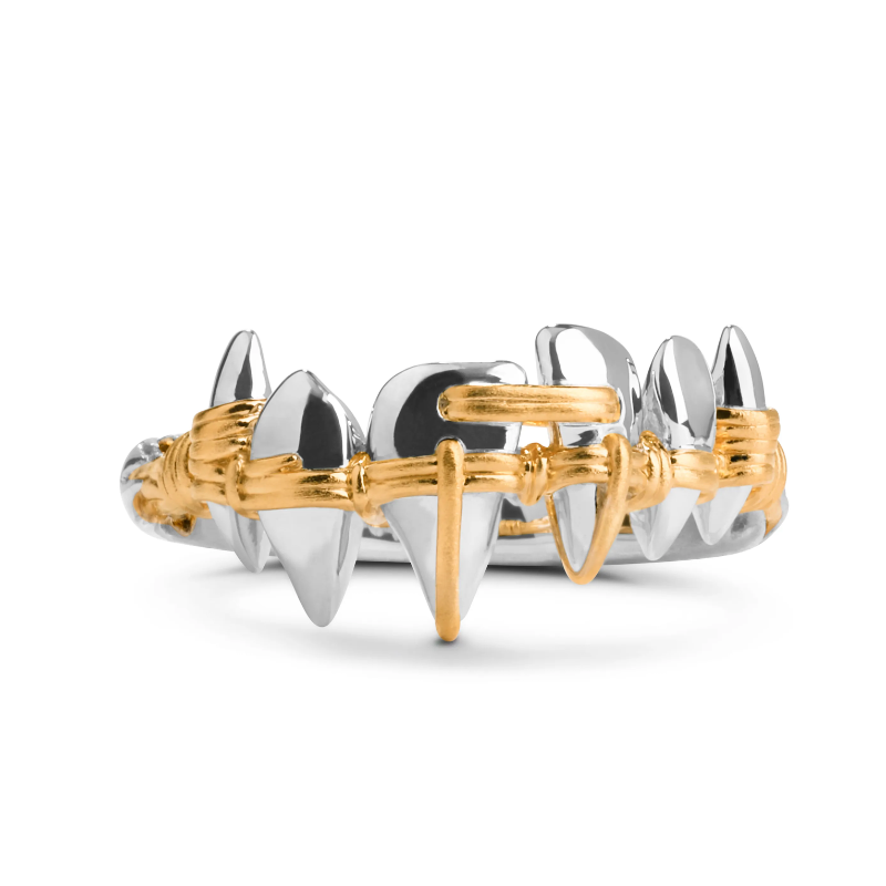 Brace yourself – Polished White Rodium & Gold